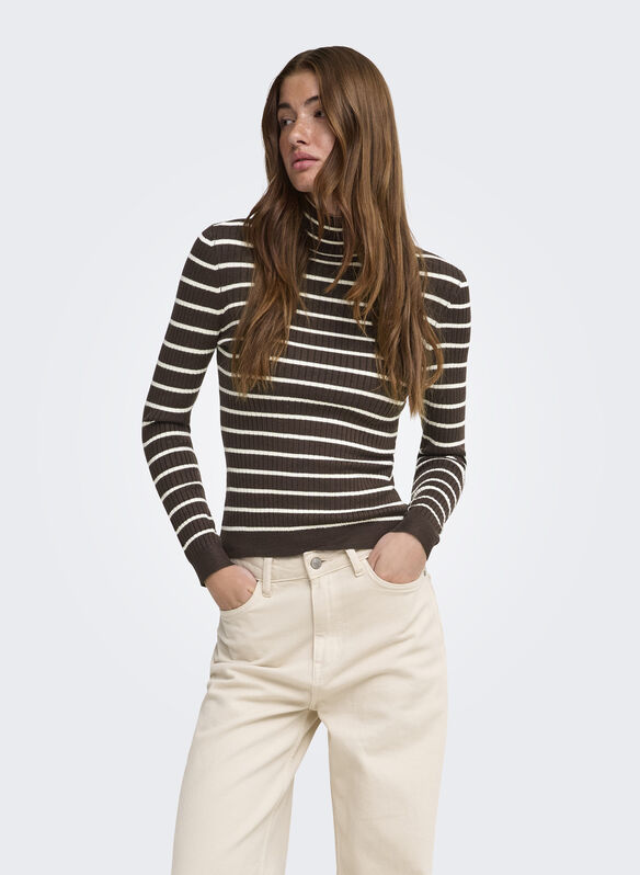 MAGLIONE DOLCEVITA NOOS KAROL, COFFEE BEAN, medium