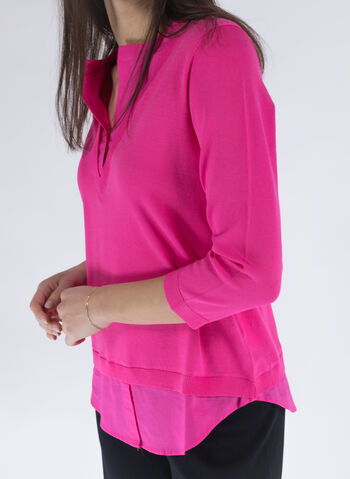 MAGLIONE CON INSERTO CAMICIA, , small