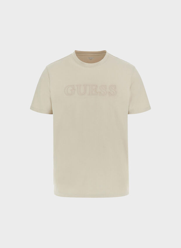 T-SHIRT LOGO FRONTALE, PANNA, large