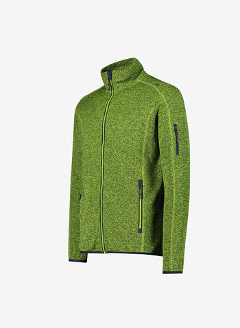 FELPA FULL ZIP PILE KNIT-TECH, 27ER LIME, small