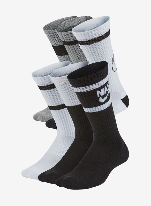 CALZA 6PP CREW CUSH, 901 WHTMULTI, medium