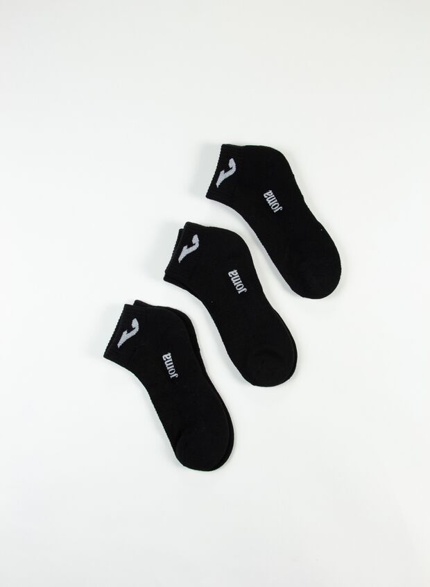 CALZA TOBILLERO PADEL-TENNIS 3PAIA, BLK, large