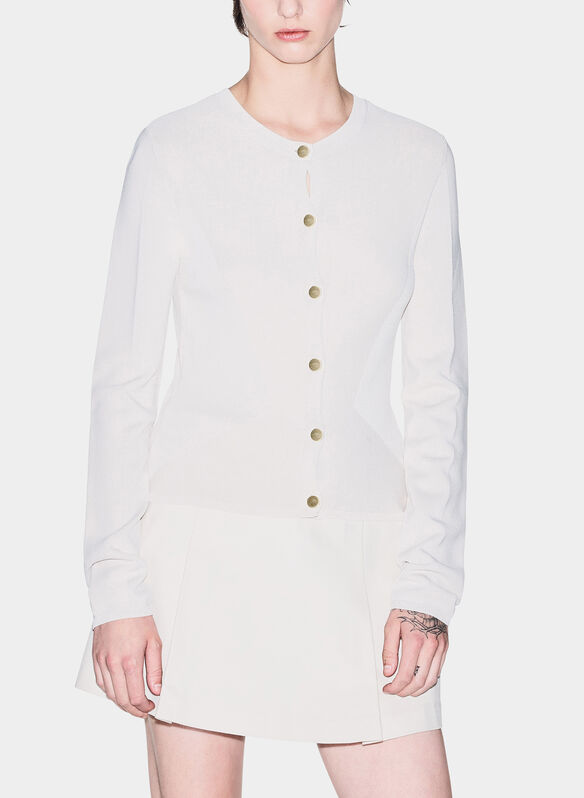 CARDIGAN CON BOTTONI, U1039 BEIGE, medium
