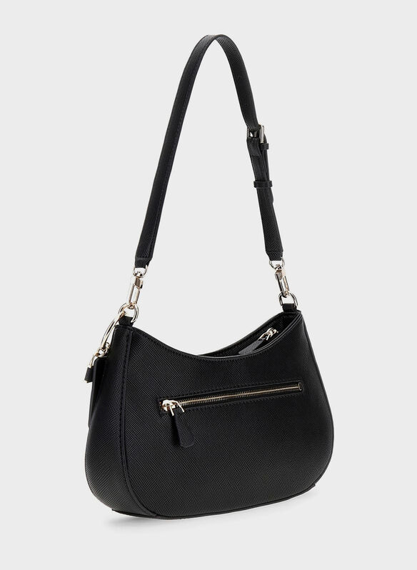 BORSA A SPALLA NOELLE SAFFIANO, BLA BLK, medium