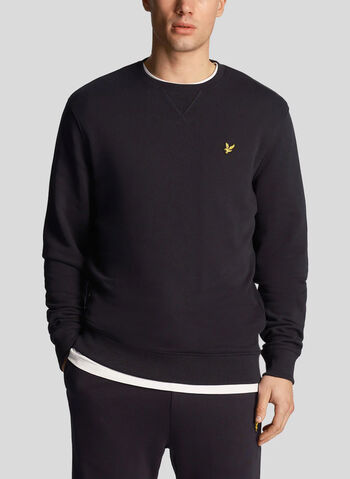 FELPA GIROCOLLO CON LOGO, Z271 DARK NVY, small