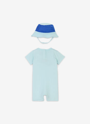 COMPLETO PAGLIACCETTO + CAPPELLINO INFANT, G25 GLACIER BLUE, small
