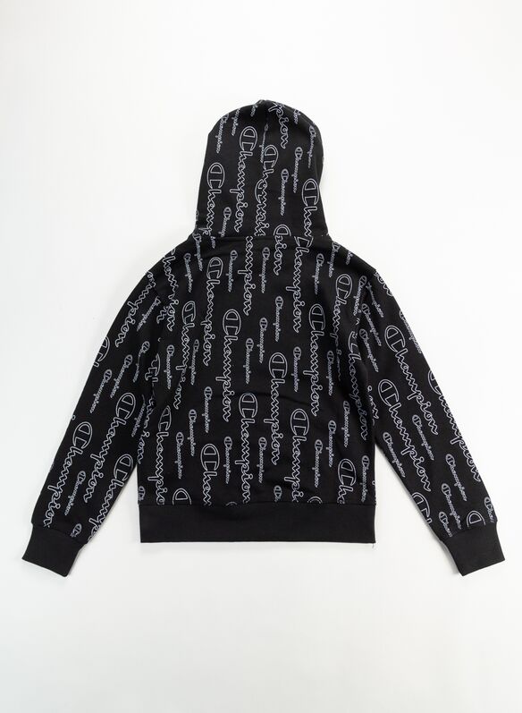 FELPA CON CAPPUCIO AMERICAN CLASSIC RAGAZZA, KL001BLK, medium