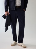 PANTALONE CARGO IN NYLON, G7V2 NVY, thumb
