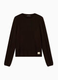 MAGLIONE GIRO VISCOSA, U6032 BROWN, thumb