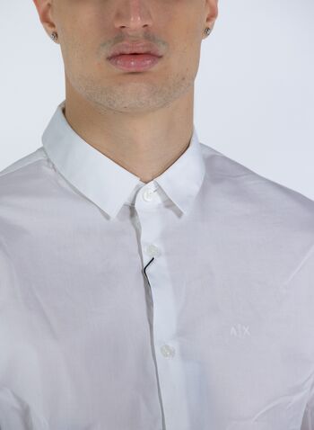 CAMICIA POPELINE STRETCH, 1100WHT, small