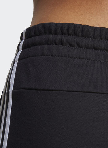 PANTALONE ESSENTIALS 3-STRIPES FRENCH TERRY CUFFED, BLK, small