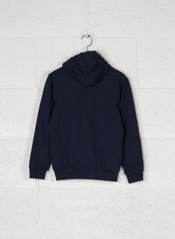 FELPA CAPPUCCIO CHIUSO LOGO RAGAZZO, BLU, small