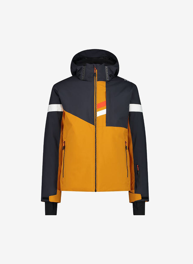 GIACCA DA SCI IN TWILL CON CAPPUCCIO STACCABILE, C729 ZUCCA, large