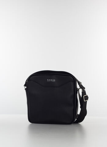 BORSA TRACOLLA CON LOGO, BLA BLK, small