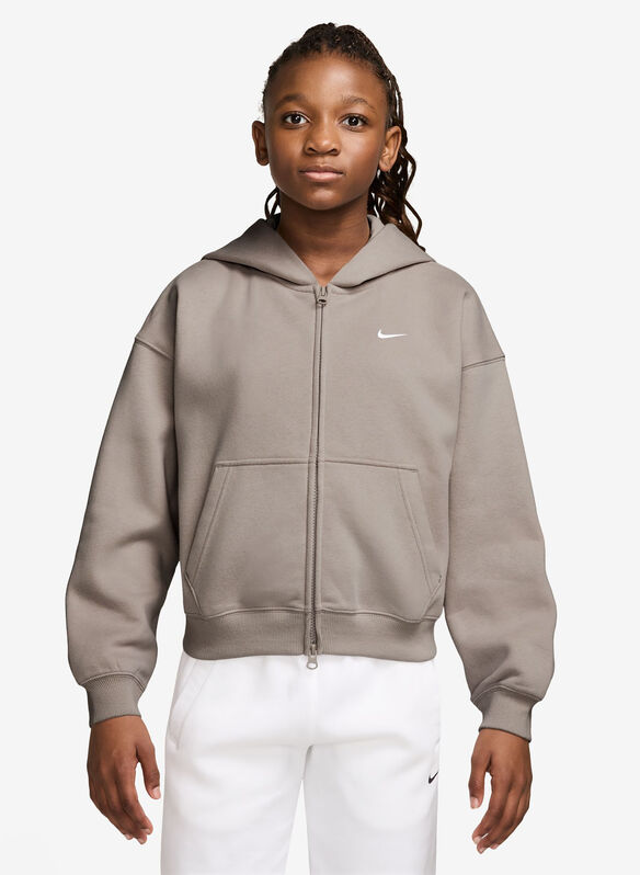 FELPA STUDIO FULL ZIP RAGAZZA, 211 CREMA, medium