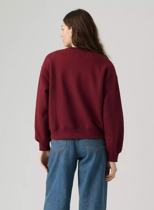 FELPA GIROCOLLO MICRO LOGO, 0004 BORDEAUX, medium
