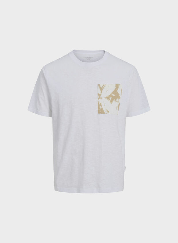 T-SHIRT CON STAMPA E TASCHINO, , large