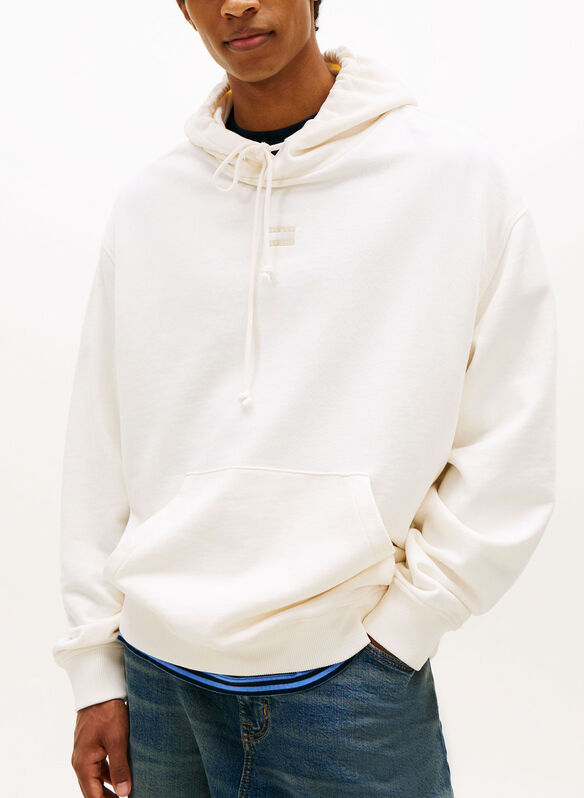 FELPA CON CAPPUCCIO E DISTINTIVO HOODIE, YBH LATTE, medium