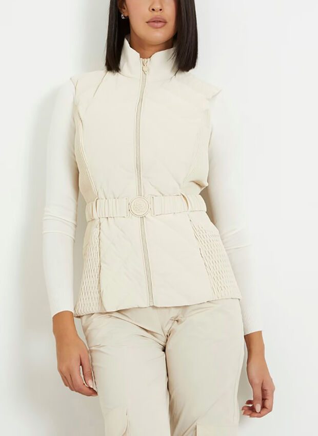 GIUBBOTTO SMANICATO CASSANDRA, G1F7 PANNA, large