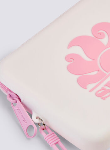 POCHETTE MINI IN GOMMA CON LOGO UNISEX, WHT, small