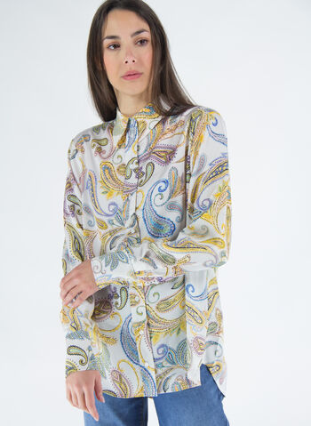 CAMICIA STAMPA CACHEMIRE, P05S WHT, small