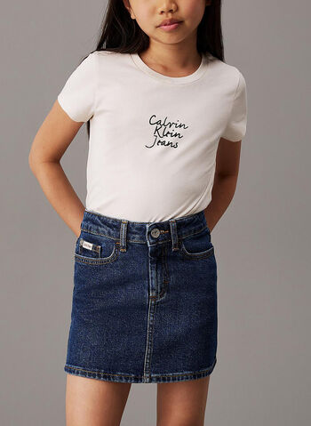 T-SHIRT A MANICHE CORTE CON STAMPA RAGAZZ, CKS PANNA, small