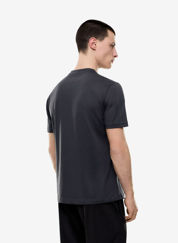 T-SHIRT GIROCOLLO VISIBILITY IN JERSEY DI COTONE, U8111 GRAY PINSTRIPE, medium