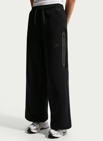 PANTALONE TECH FLEECE WIDE RAGAZZA, 010 BLK, small