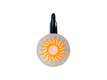 GANCIO PORTACHIAVI LED ORANGE SUN, ORANGE, small