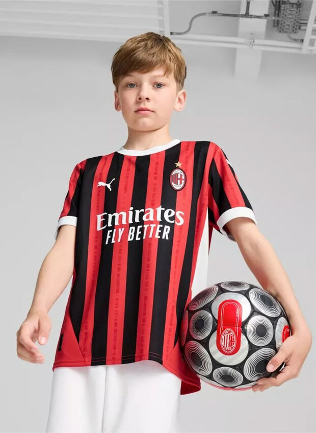 MAGLIA AC MILAN HOME 24/25 RAGAZZO, 01 BLKRED, large