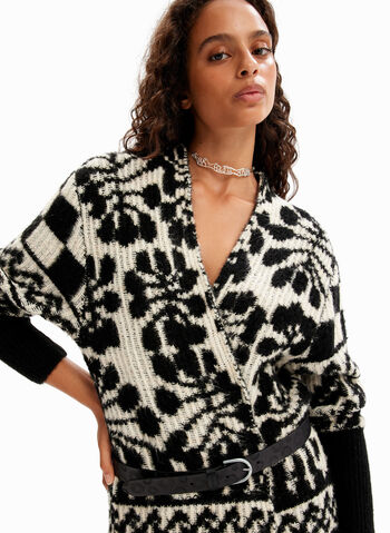 CARDIGAN ALPS FANTASIA, 2000 BLKWHT, small