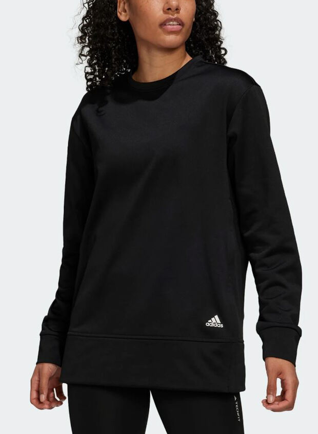 FELPA AEROREADY CREWNECK, BLK, large