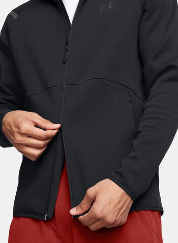 FELPA UA UNSTOPPABLE FLEECE FULL ZIP, 001 BLK, small