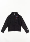 FELPA FULL ZIP GRAPHIC SHOP RAGAZZA, KK001 BLK, thumb