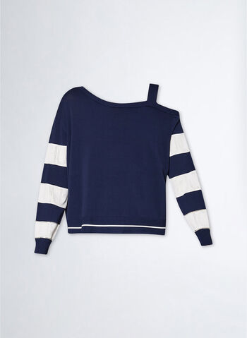 MAGLIONE CON RIGHE E LOGO, D5174 NVYAVORIO, small
