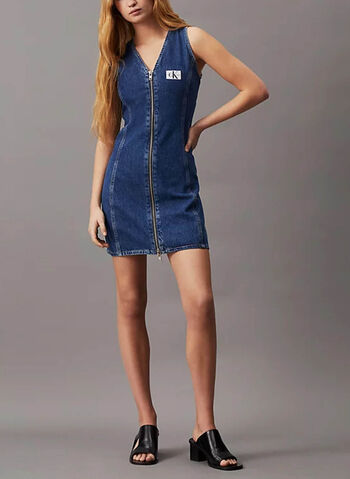 ABITO DI JEANS CON ZIP INTEGRALE, 1A4 DENIM, small