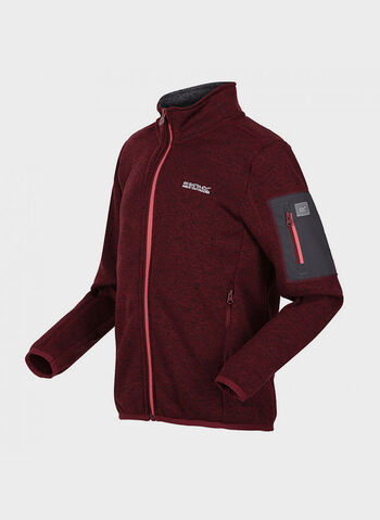 PILE NEWHILL FULL ZIP 250gr JUNIOR, G8C BURGUNDY, small