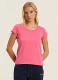 T-SHIRT MANICA CORTA CON LOGO, P102 FRAGOLA, thumb