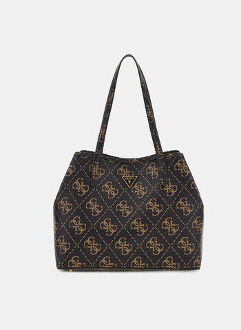 BORSA VIKKY SHOPPER LOGATA, BNL  BROWN LOGO, small