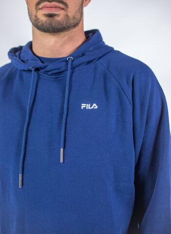 FELPA CON CAPPUCCIO MICRO LOGO RICAMO, 50001 NVY, small