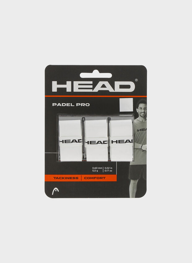 OVERGRIP PADEL PRO 3PACK, WHT, large
