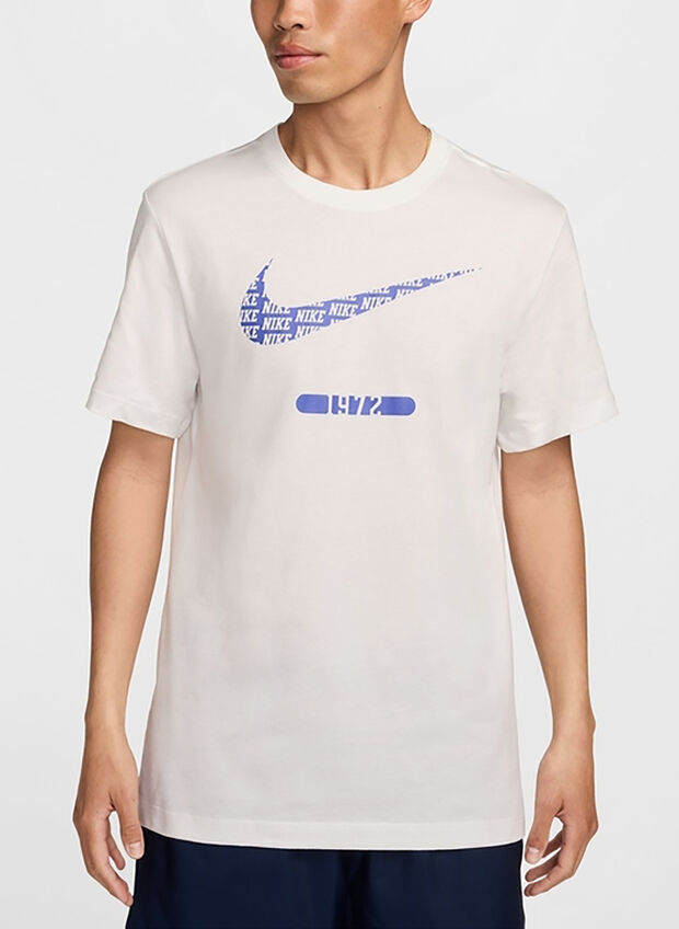 T-SHIRT SWOOSH LOGO, 121 WHT, large