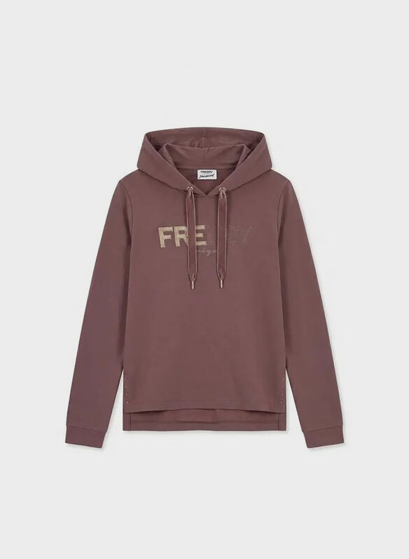 FELPA COLLEGE LUX HOODIE, P108 ROSA ANTICO, medium