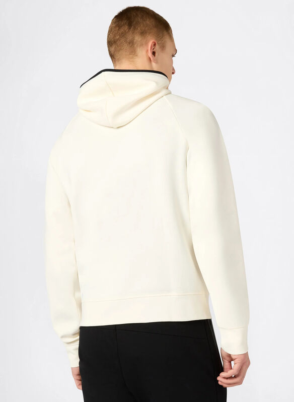 FELPA CON CAPPUCCIO FULL ZIP C-TECH, YS084 PANNA, medium