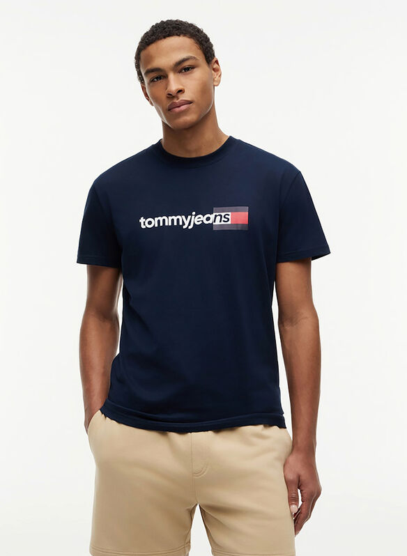 T-SHIRT TJM ENTRY LOGO, C1G NVY, medium