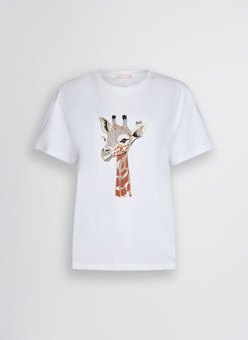 T-SHIRT STAMPA ANIMALS, M9439 WHTGIRAFFA, small