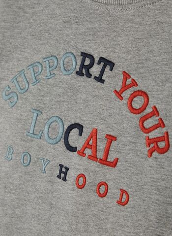 FELPA LUCAS GIROCOLLO RAGAZZO, GREY MEL, small