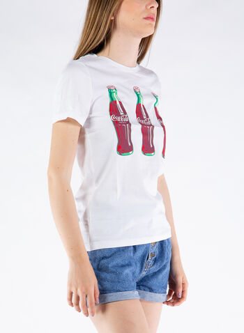 T-SHIRT CON STAMPA FRONTALE, WHT, small