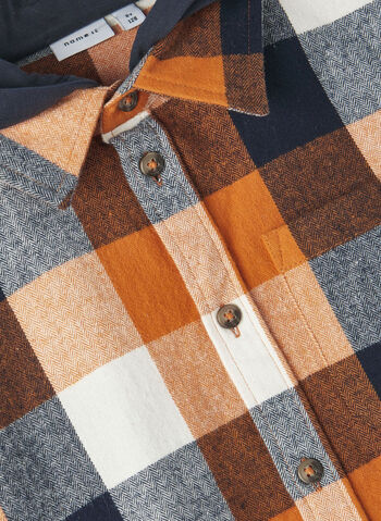 CAMICIA LANE CHECK RAGAZZO, AUTUMN MAPLE BISCOTTOWHT, small