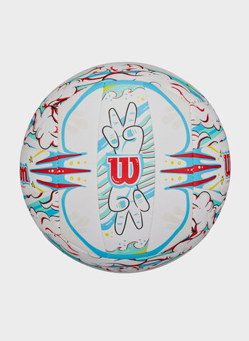 PALLONE BEACH VOLLEY GRAFFITI PEACE VB, WHT MULTICOLOR, small